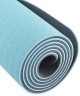 БЕЗ УПАКОВКИ Коврик для йоги и фитнеса FM-201, TPE, 173x61x0,7 см, мятный/серый (2104337)