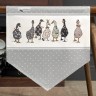 Дорожка на стол "family farm", 45х145см, серый, кайма 100% хлопок,твил Lefard (850-750-33)