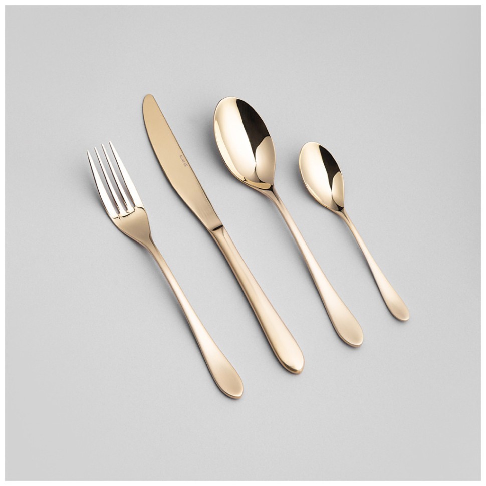 Набор столовых приборов senso agness 16 пр., сталь 18/10, пвд покрытие, цвет: шампань Agness (1000-017)