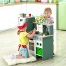 Детская деревянная кухня с аксессуарами "Делюкс Макси", свет, звук, воздушная фритюрница (E3178_HP)