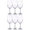 Набор бокалов для вина "viola elegance" из 6 шт. 550 мл. высота=25 см. Bohemia Crystal (674-727)