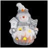 Фигурка декоративная "снеговик с скворечником" с подсветкой 16*20 см Lefard (169-201)