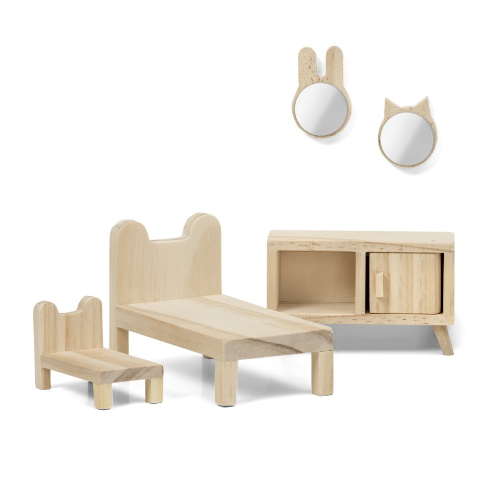 Набор деревянной мебели для домика &laquo;Сделай сам&raquo; Спальня (LB_60906200)