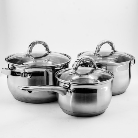 Набор посуды 6пр 2,9л/3,9л/ковш 2,1л нерж/сталь (2127-1)