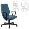 Кресло CH-545, с подлокотниками, ткань, синее, 1504022/532665 (1) (96505)