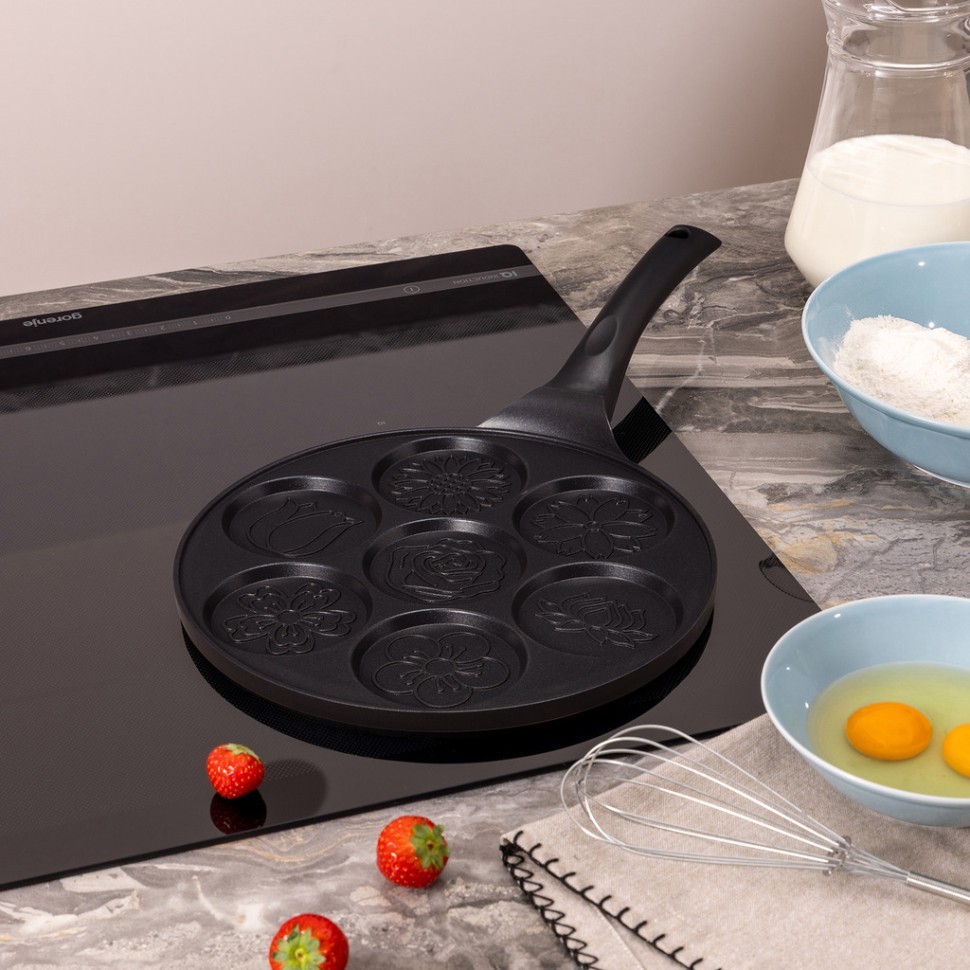 Сковорода agness "flower story" для оладий с антипригар.покрытием диаметр=26.5 см Agness (932-031)