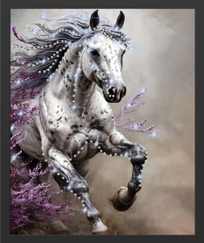 Картина Танец жемчужного ветра с кристаллами Swarovski (2431)