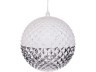 Декоративное изделие "шар звездные грани" с серебрянным орнаментом и глиттером диаметр=25 см(кор=6шт Lefard (749-105)