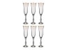 Набор бокалов для шампанского "анжела" из 6 шт. 190 мл..высота=25 см. Crystalex Cz (674-505) 