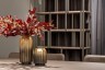 Ваза декоративная стекл. золотая 14,6*14,6*19см (TT-00013099)