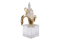 Декор настольный "Цветок на кристалле" 13*8*22см (TT-00008870)