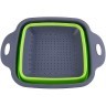 Дуршлаг силикон с ручками, ЗЕЛЕН.MB (31490-1)