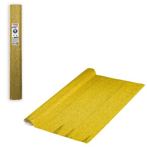 Бумага гофр. Brauberg Fiore 140 г/м2 желтое золото (911) 50х250 см 112600 (2) (87012)