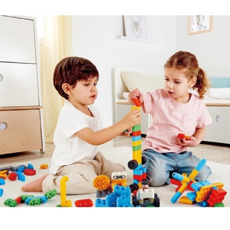 Конструктор детский  "Набор строительных блоков PolyM из 128 предметов", 128 элементов (760084_HP)