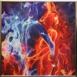 Картина Огонь и лед с кристаллами Swarovski (1352)