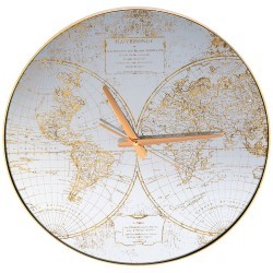 Часы настенные кварцевые "карта мира" 45*45*5,5 см Lefard (108-123)