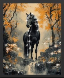 Картина Легенда осеннего леса с кристаллами Swarovski (2446)