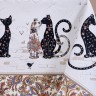 Скатерть " парижские коты" 110х140см ,белый ,100% хлопок ,твил с пропиткой Lefard (850-746-20)