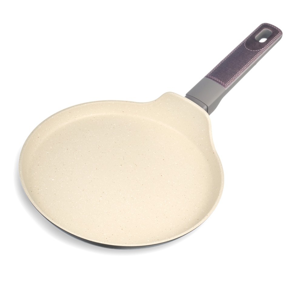 Сковорода блинная с антипригарным покрытием pfluon marble, 22*4,3 см Agness (902-106)