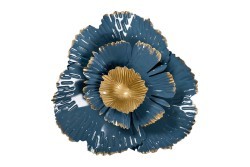 Декор настенный Цветок золотисто-голубой 23,5*23,5*6,4 - TT-00001945