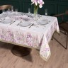 Скатерть "ирисы" 160х220см ,белый, 100% хлопок,твил пропитка Lefard (850-743-21)