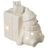 Фигурка "снеговик с подарком" с led-подсветкой 10,5*7*9,6 см Lefard (146-2316-11)