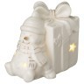 Фигурка "снеговик с подарком" с led-подсветкой 10,5*7*9,6 см Lefard (146-2316-11)