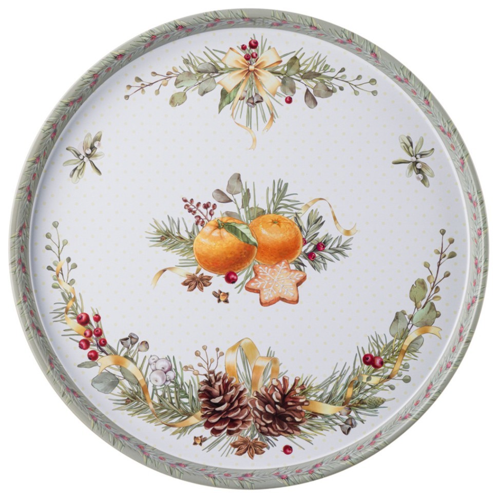 Поднос сервировочный agness "мандарин" 33*2,1 см (898-259) 