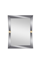 Зеркало прямоугольное с золотыми вставками 79*102*2см - TT-00006824