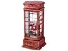 Телефонная будка с дедом морозом с подсветкой цвет: красный 10*10 см высота=25 см (кор=6 шт.) работа Lefard (865-395)