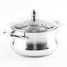 Кастрюля со стеклянной крышкой 18см 2,7л нерж/сталь (2136-1)