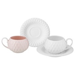 Чайный набор на 2 персоны 4 пр. 200 мл. "розовый" Lefard (374-070)
