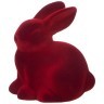 Фигурка"кролик велюр" цвет:красный 11,5*8*12 см Lefard (100-712)