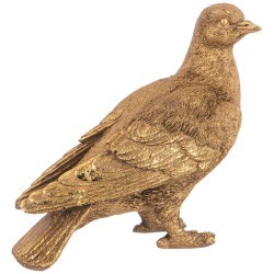 Фигурка декоративная "голубь один" н-19 см. цвет: бронза с позолотой Lefard (169-867)