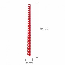 Пружины пластиковые для переплета к-т 100 шт 14 мм 81-100 л красные BRAUBERG 530920 (1) (94455)