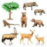 Набор фигурок животных серии "Мир диких животных": антилопа, ящерица, 2 бородавочника, 2 оленя, 2 медведя (набор из 9 предметов) (MM211-263)