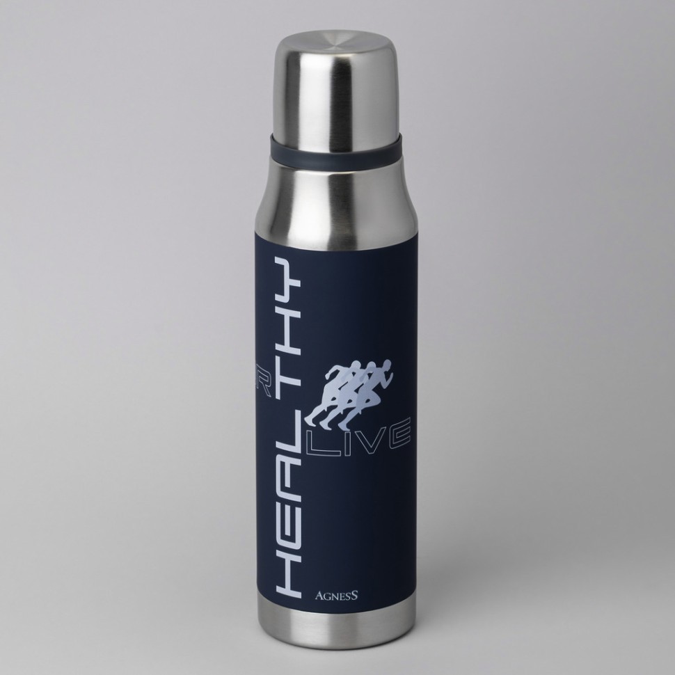 Термос healthy live 1000 мл, колба нерж.сталь 18/10 Agness (798-105)