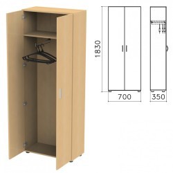 Шкаф для одежды Канц 700х350х1830 мм цвет бук невский ШК40.10 640051 (1) (91334)