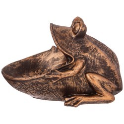 Шкатулка декоративная для мелочей "лягушка"  26*18 см цвет: бронза Lefard (169-243)