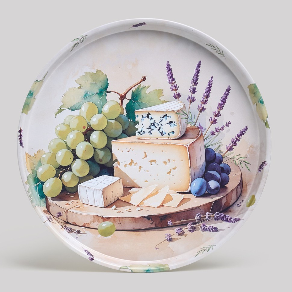 Поднос сервировочный agness "gourmet feast" 33*2,1 см Agness (898-245)