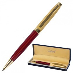 Ручка подарочная шариковая Galant Bremen корпус бордовый с золотистым синяя 141010 (90786)