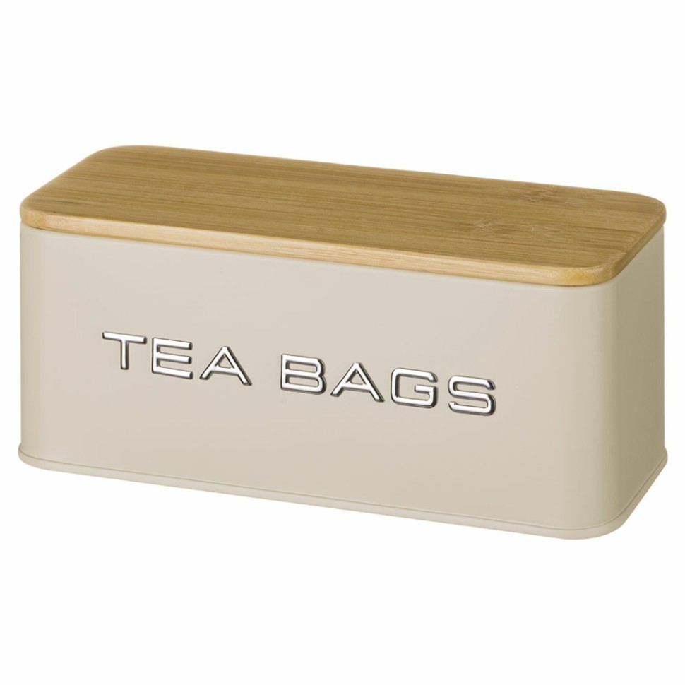 Банка agness для чайных пакетиков, 20,5х9х8 см, цвет: ivory Agness (790-400)