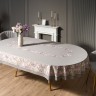 Скатерть  овальная  "ирисы" ,180х300см ,серый,100%хлопок ,твил Lefard (850-755-41)