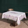 Скатерть "ирисы" 140х180см ,белый, 100% хлопок,твил пропитка Lefard (850-743-2)