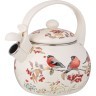 Чайник agness эмалированный со свистком серия "снегири", 2,2л, индукционное дно Agness (934-735)