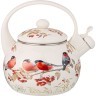 Чайник agness эмалированный со свистком серия "снегири", 2,2л, индукционное дно Agness (934-735)