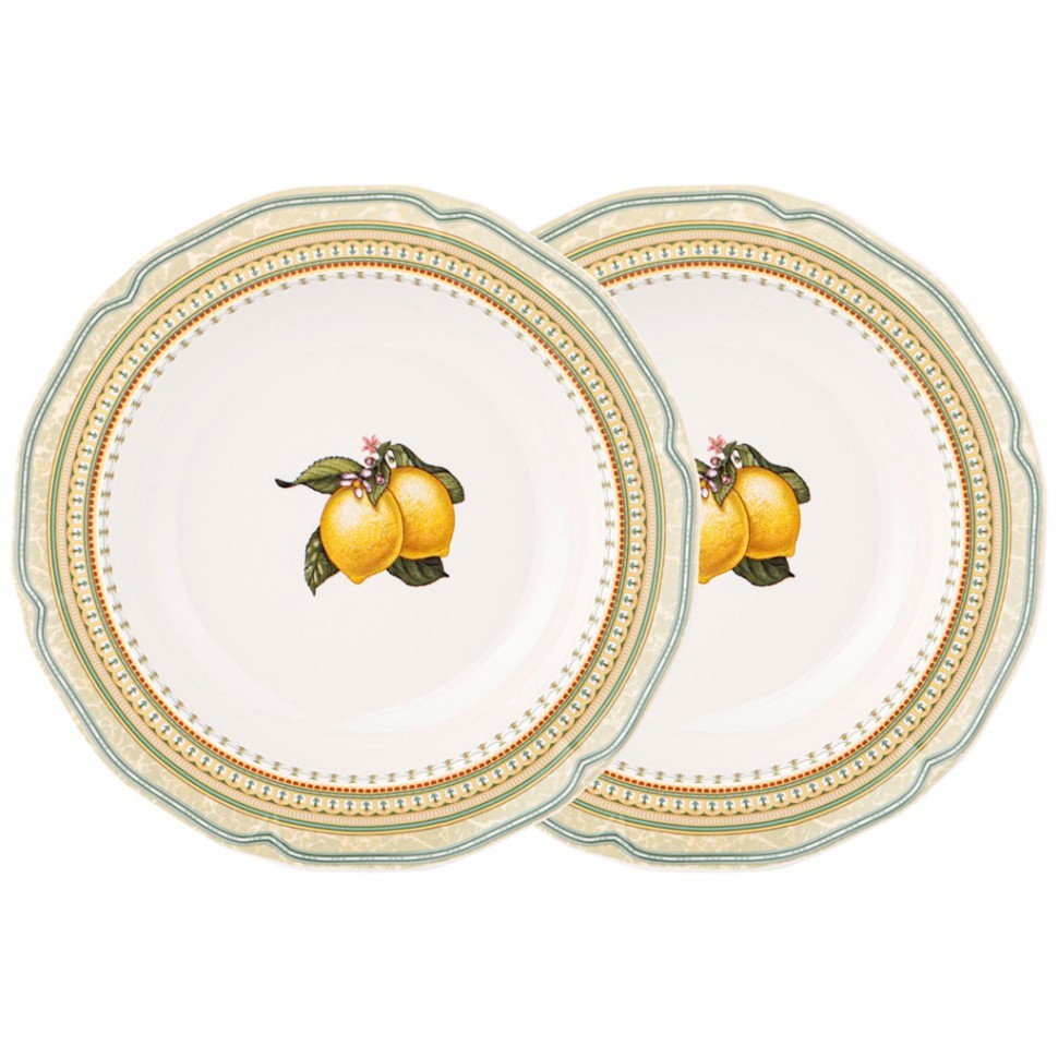Набор тарелок суповых lefard "лимоны" 2 шт. 23 см Lefard (86-2478)
