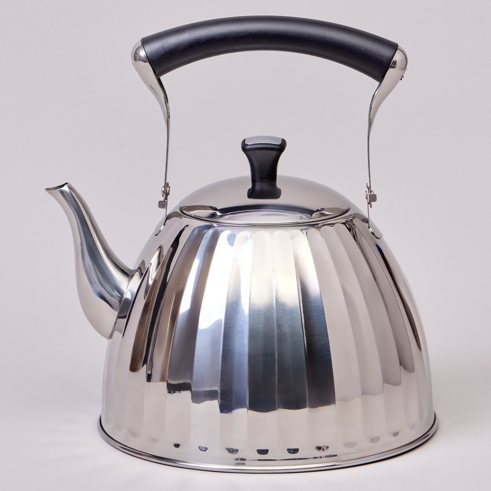 Чайник agness 3,0 л со складывающейся ручкой, сталь 18/10, индукционное капсульное дно Agness (937-910)