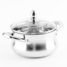 Кастрюля со стеклянной крышкой 16см 1,9л нерж/сталь (2135-1)