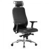 Кресло офисное Мetta "Samurai" KL-3.04 с подголовником рецик. кожа черное 531538 (1) (90046)